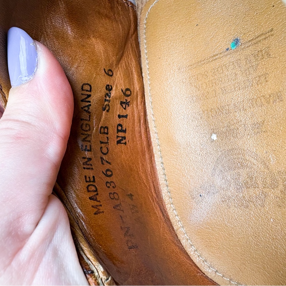 Dr. Martens Vintage Made in England Brogue Mary Jane Double Strap Leather Shoes - Picture 11 of 11